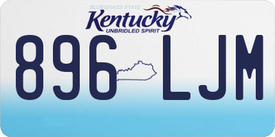 KY license plate 896LJM