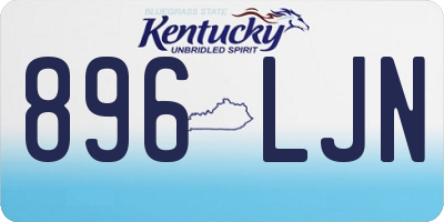 KY license plate 896LJN