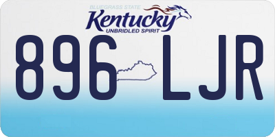 KY license plate 896LJR