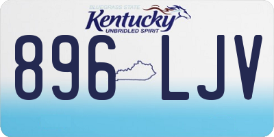 KY license plate 896LJV