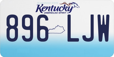 KY license plate 896LJW