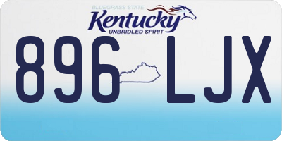 KY license plate 896LJX