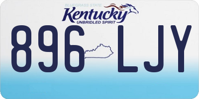 KY license plate 896LJY