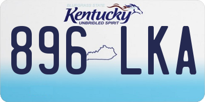 KY license plate 896LKA