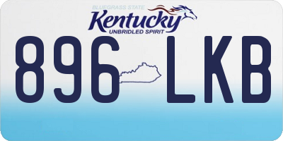 KY license plate 896LKB