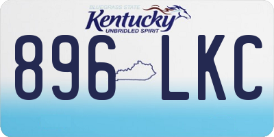 KY license plate 896LKC