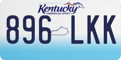 KY license plate 896LKK