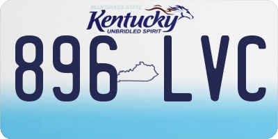 KY license plate 896LVC