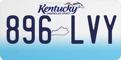 KY license plate 896LVY