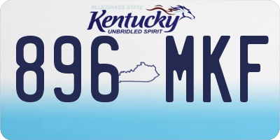 KY license plate 896MKF