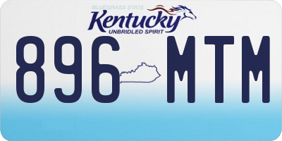KY license plate 896MTM