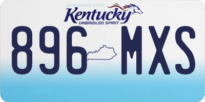 KY license plate 896MXS