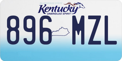 KY license plate 896MZL
