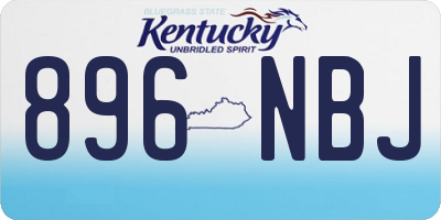KY license plate 896NBJ