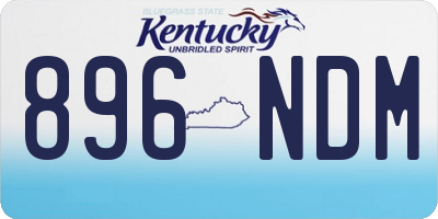 KY license plate 896NDM