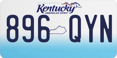 KY license plate 896QYN