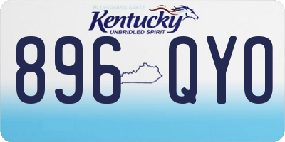 KY license plate 896QYO