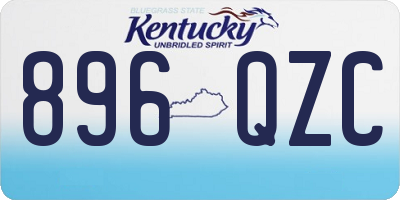 KY license plate 896QZC