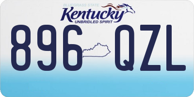 KY license plate 896QZL