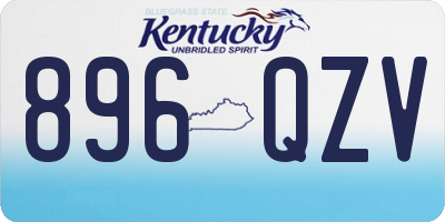 KY license plate 896QZV