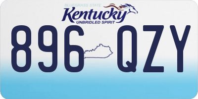KY license plate 896QZY