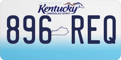 KY license plate 896REQ