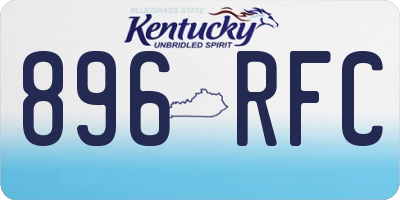 KY license plate 896RFC