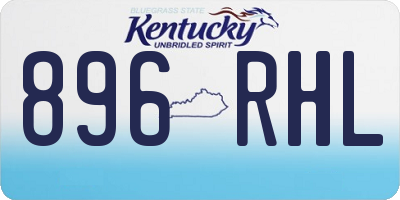 KY license plate 896RHL