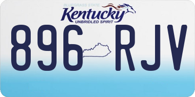 KY license plate 896RJV