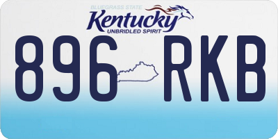 KY license plate 896RKB