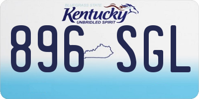 KY license plate 896SGL