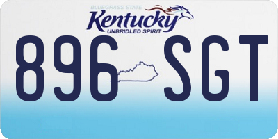 KY license plate 896SGT