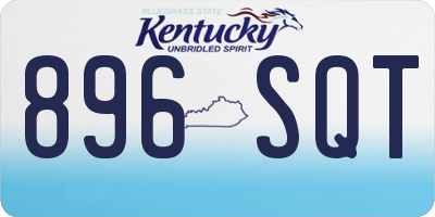KY license plate 896SQT