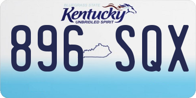 KY license plate 896SQX