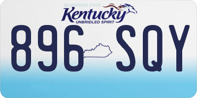 KY license plate 896SQY
