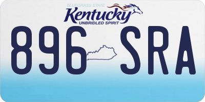 KY license plate 896SRA