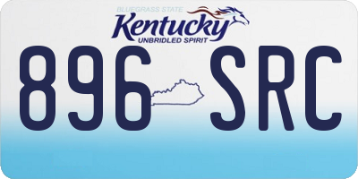 KY license plate 896SRC