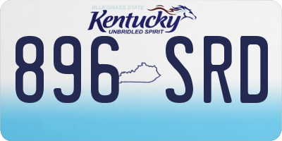 KY license plate 896SRD