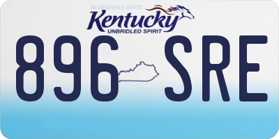 KY license plate 896SRE