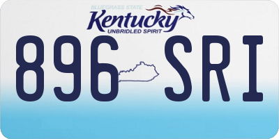 KY license plate 896SRI