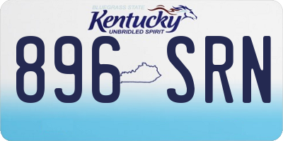 KY license plate 896SRN