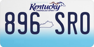 KY license plate 896SRO