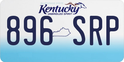 KY license plate 896SRP