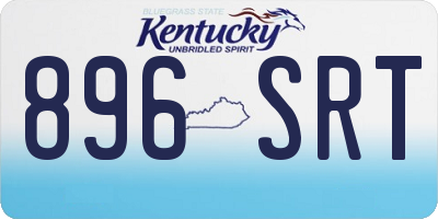 KY license plate 896SRT