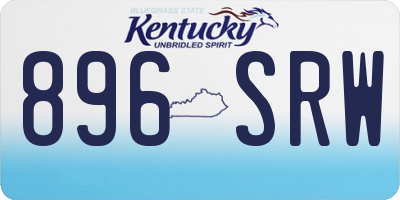 KY license plate 896SRW