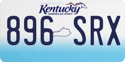 KY license plate 896SRX