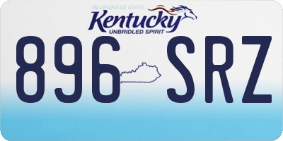 KY license plate 896SRZ