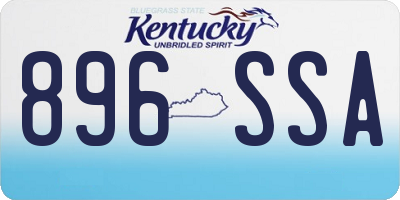 KY license plate 896SSA