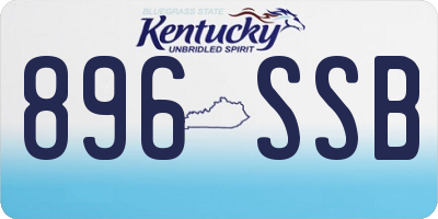 KY license plate 896SSB