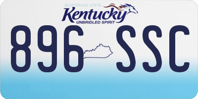KY license plate 896SSC